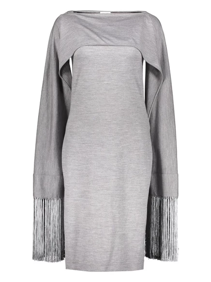 Мини-платье Burberry с бахромой grey