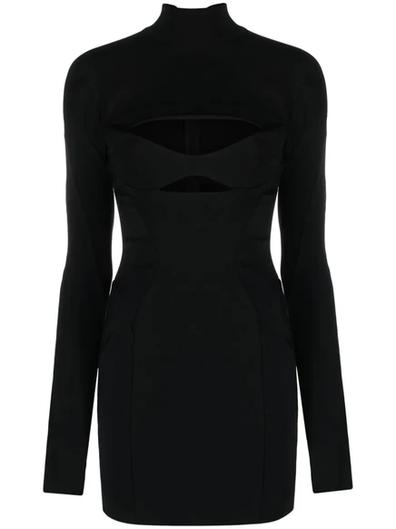 Женское мини-платье Mugler с вырезами, черное