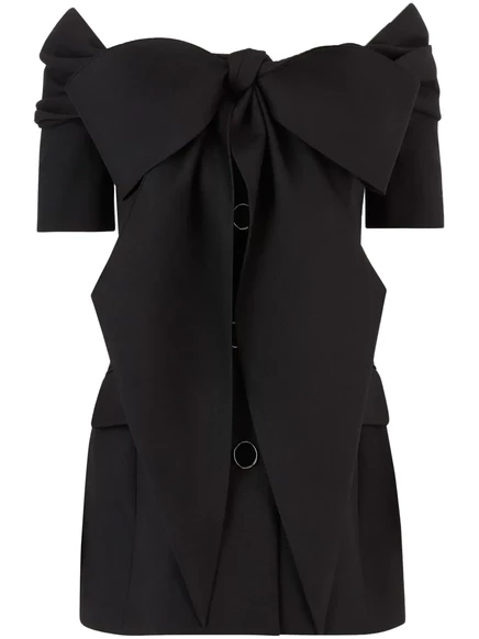 Женский жакет Nina Ricci с открытыми плечами, черный