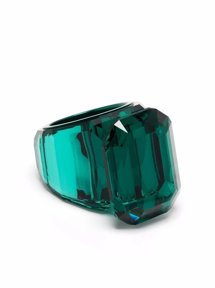 Женское коктейльное кольцо Swarovski Lucent, зеленое