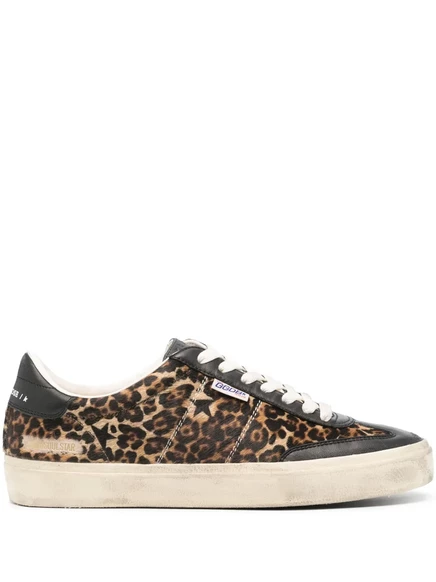 Мужские кроссовки Golden Goose Soul Star, черные/леопард