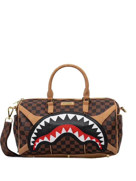 Унисекс сумка Sprayground с принтом акулы, коричневая