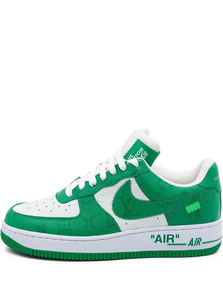 Кроссовки с низким верхом Louis Vuitton, бывшие в употреблении, x Nike Air Force 1 green