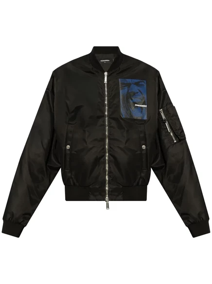 Куртка-бомбер с логотипом DSQUARED2  black