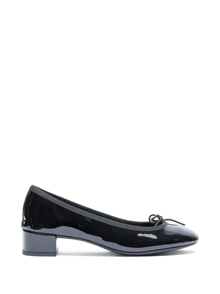 Женские туфли Repetto с бантом на низком каблуке, черные