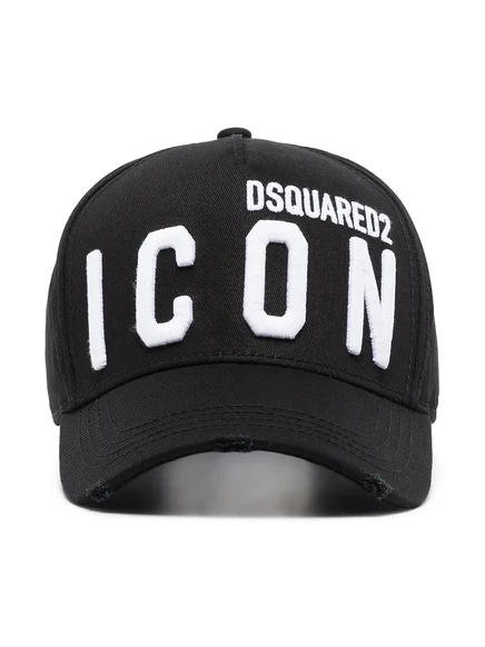 Мужская бейсболка DSquared2 с вышивкой Icon, черно-белая