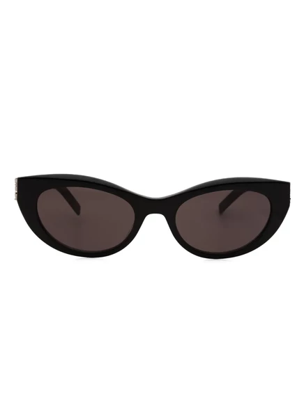 Унисекс солнцезащитные очки Saint Laurent Eyewear в кошачьей оправе, черные
