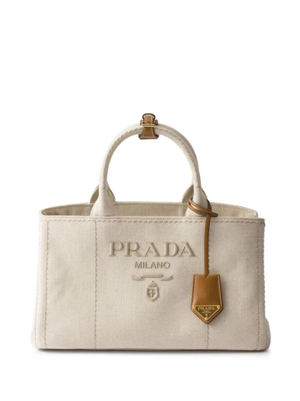 Большая сумка-тоут в стиле жардиньер от Prada neutrals