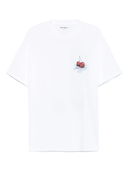 Хлопковая футболка Carhartt WIP S/S Jake Garcia из хлопка white