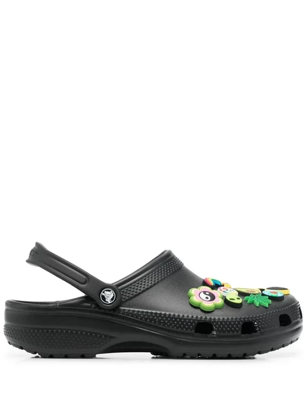 Классические босоножки Crocs multi-charm black