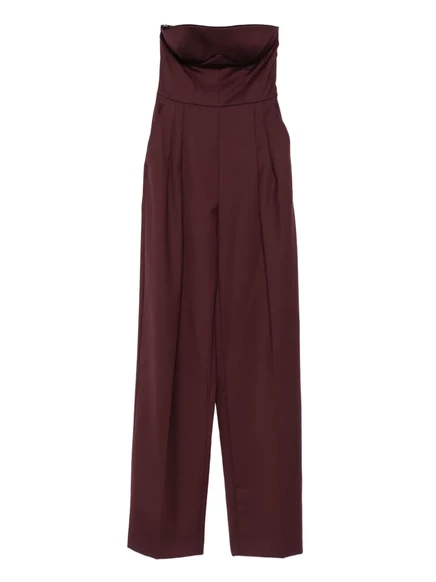 Женский комбинезон Elisabetta Franchi плиссе, бордовый