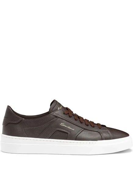 Кроссовки Santoni с двойной пряжкой brown