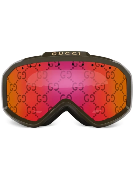 Унисекс лыжная маска Gucci с логотипом, зеленая
