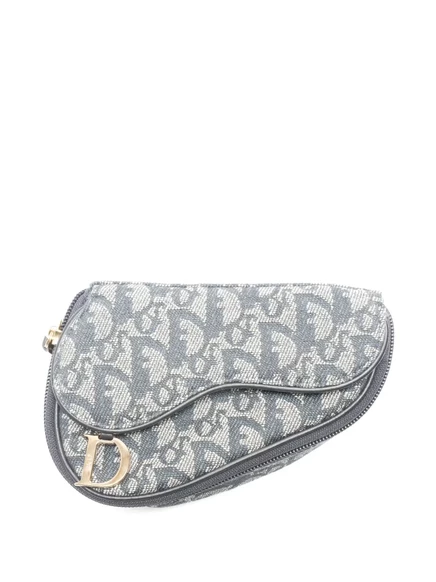 Женская сумка-клатч Christian Dior Saddle Pouch, синяя