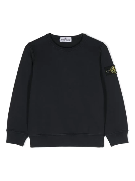 Мальчиковая хлопковая толстовка Stone Island Junior, синяя