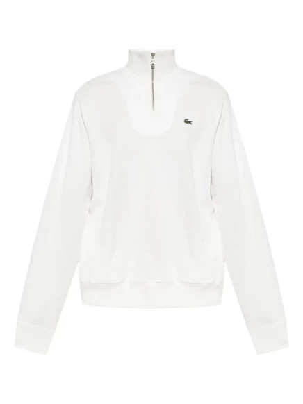 Толстовка с вышивкой на молнии Lacoste white
