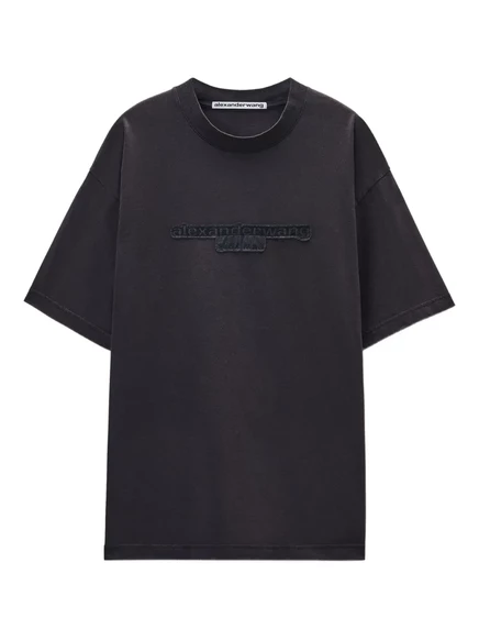 Унисекс футболка Alexander Wang с нашивкой логотипа, серая