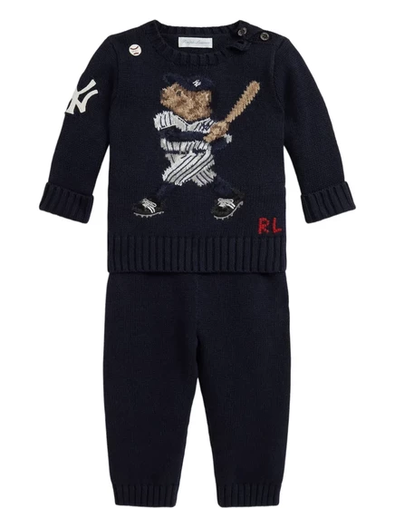 Набор для мальчиков Polo Ralph Lauren Kids с бейсбольным принтом, синий