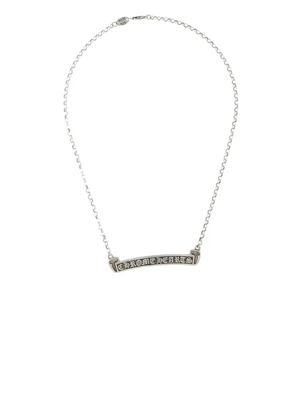 Мужское ожерелье Chrome Hearts с табличкой, серебристое