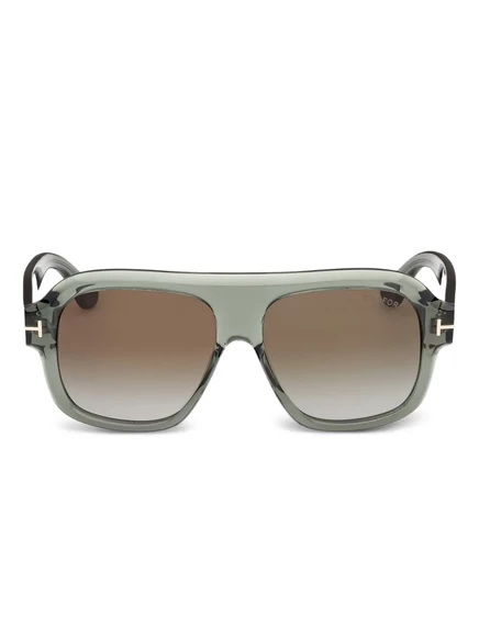 Женские солнцезащитные очки TOM FORD EYEWEAR Rhonda-02 авиатор, зеленые