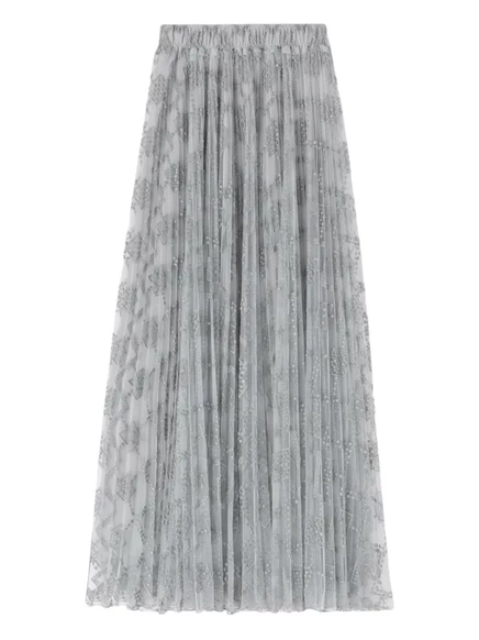Плиссированная юбка с вышивкой от Ermanno Scervino grey