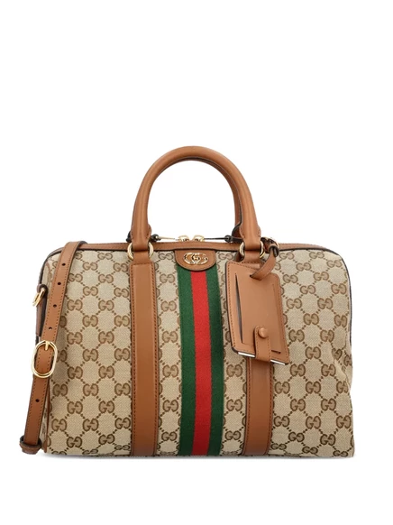 Женская сумка-тоут Gucci Ophidia с логотипом, бежевая