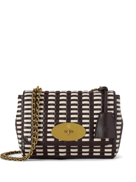 Плетеная сумка Mulberry Postman's Lock, коричневая