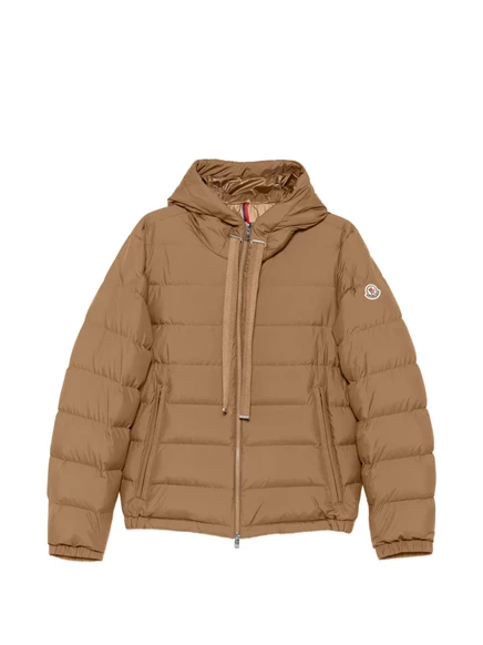 Мужская стеганая куртка Moncler Zeflor, коричневая