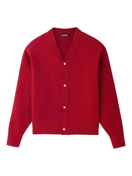 Мужской кардиган Jacquemus Doppio V-neck, красный