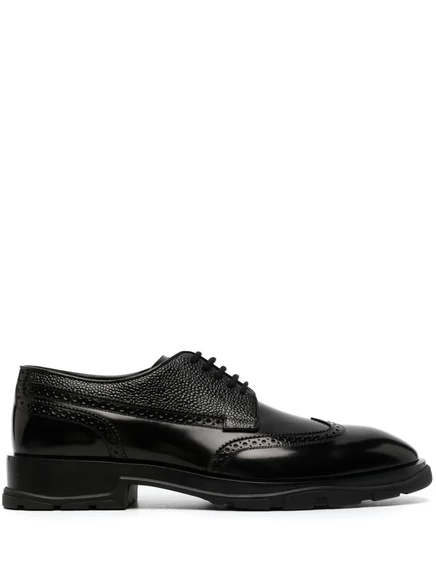 Мужские дерби Alexander McQueen кожаные, черные
