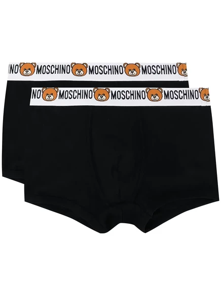 Мужские боксеры Moschino 2 шт. с логотипом, черные