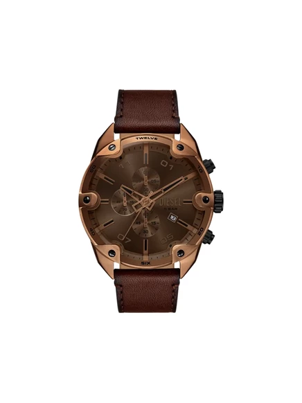 Мужские часы Diesel Spiked 49 мм, коричневые