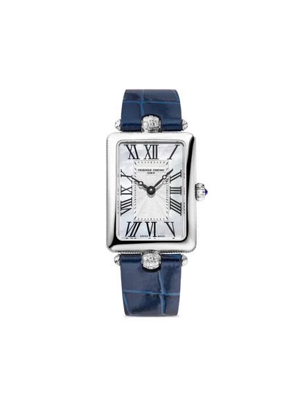 Женские часы Frederique Constant Classics Art Déco Carrée 28 мм, белые