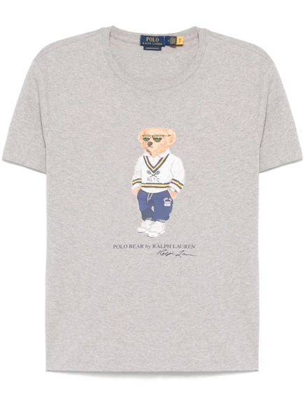 Футболка Polo Ralph Lauren с принтом медведя Поло grey