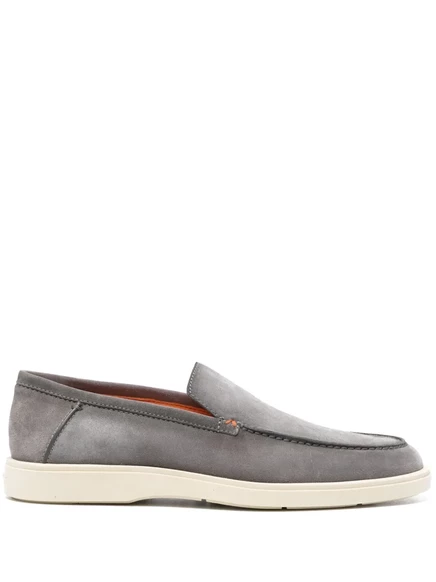 Мужские лоферы Santoni замшевые с градиентом, серые