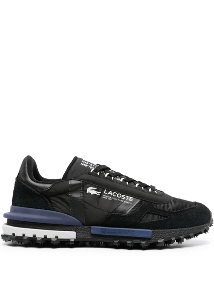 Кроссовки из текстильной кожи Lacoste Elite Active black