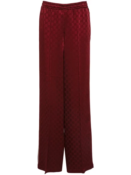Женские спортивные брюки Gucci GG жаккард, красные