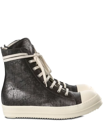 Мужские высокие кеды RICK OWENS DRKSHDW с металлическим эффектом, бронзовые