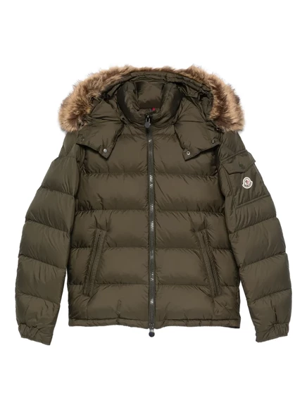 Мужская пуховая куртка Moncler Mayaf с капюшоном, зеленая