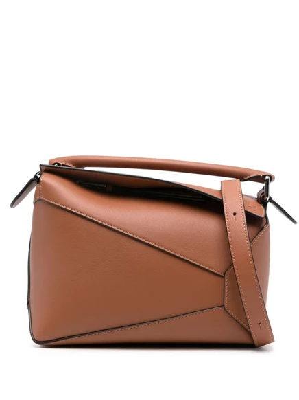 Маленькая кожаная сумка-головоломка LOEWE brown