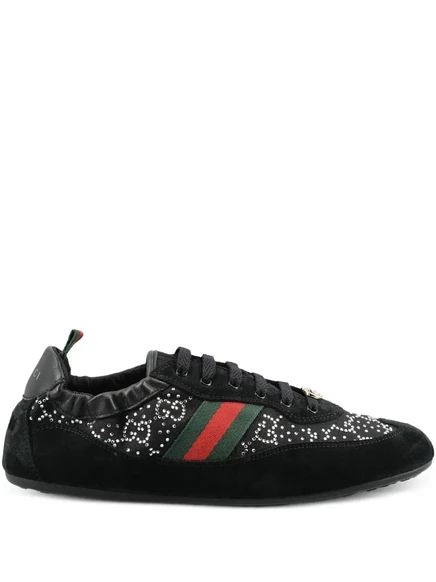 Женские кроссовки Gucci Shift GG с кристаллами, черные