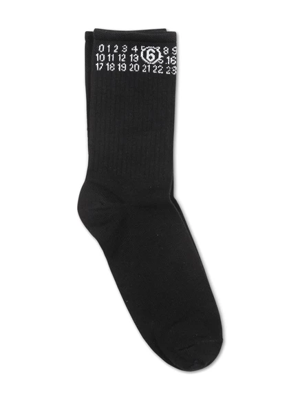 Детские носки MM6 Maison Margiela Kids Numeric, черные