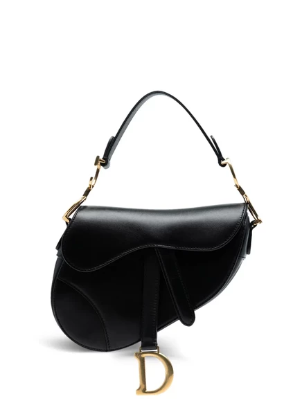 Женская сумка Christian Dior Saddle Mini, черная