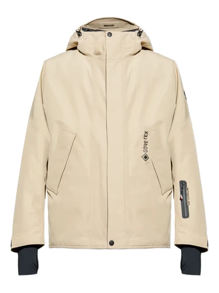 Лыжная куртка Moncler Grenoble Lambir с капюшоном на молнии neutrals