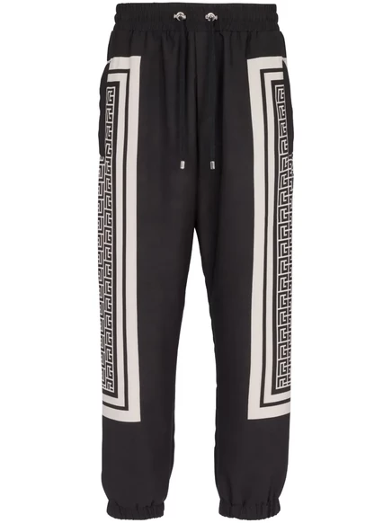 Мужские спортивные штаны Balmain с монограммой, черные