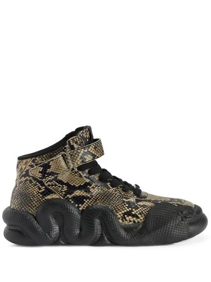 Кроссовки из змеиной кожи Giuseppe Zanotti Cobras black