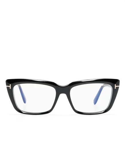 Женские очки Tom Ford Eyewear прямоугольная оправа, черные