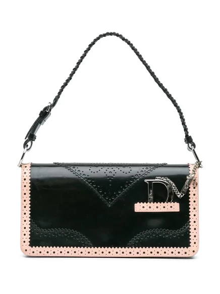 Кожаная сумка через плечо Spectator Bag от Christian Dior, бывшая в употреблении в 2004 году. black