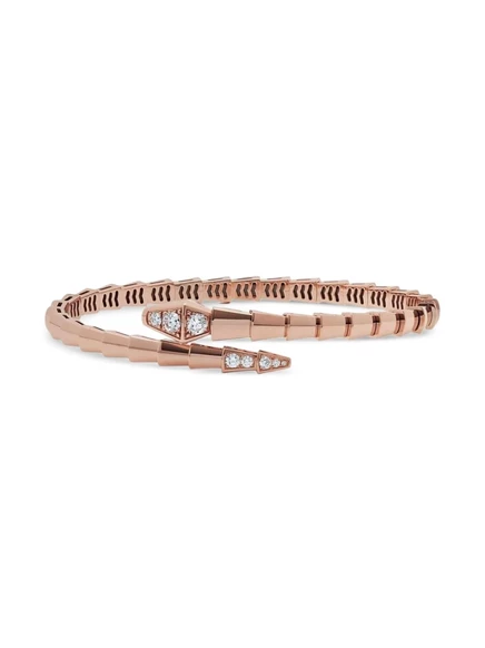 Женский браслет Bvlgari Serpenti 18K роз. золото, бриллианты