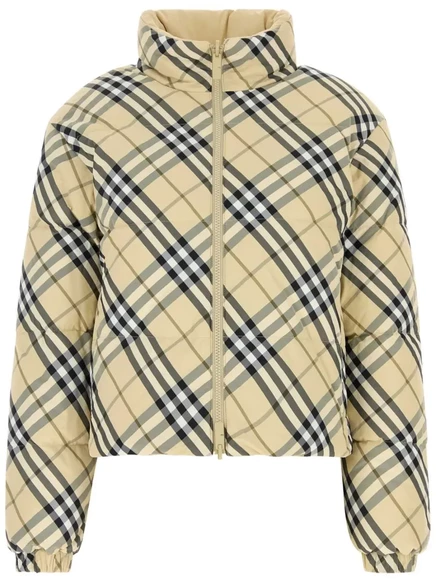 Женская двусторонняя пуховка Burberry с принтом, светло-бежевый/мультиколор
